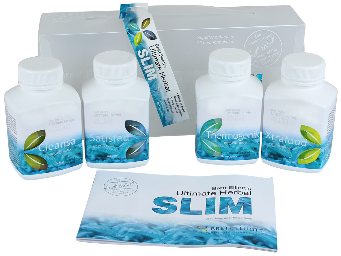 Ultimate Herbal Slim program with bottles 