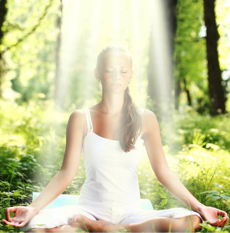 woman meditating