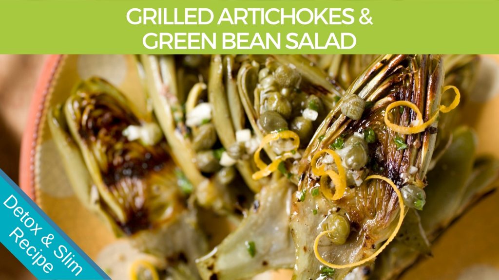 Grilled Artichokes & Green Bean Salad