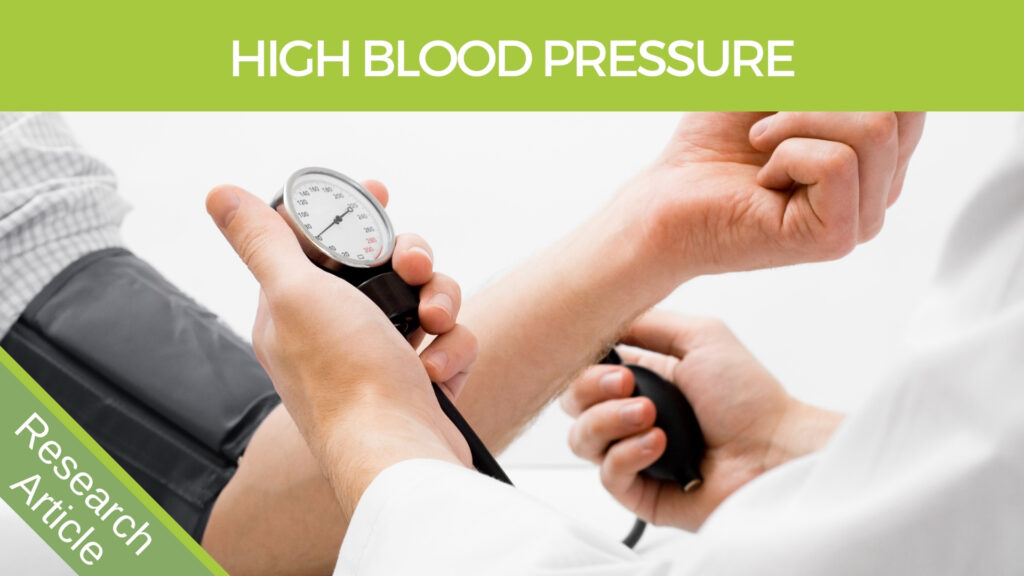 Reducing High Blood Pressure