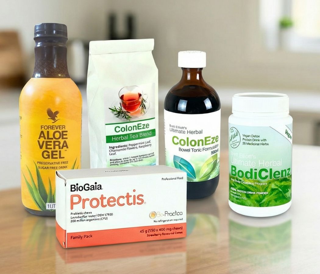 Brett Elliott ColonEze Herbal Crohns IBS Combo Program With BodiClenz Detox drink