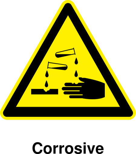 corrosive warning sign