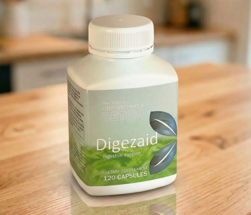 Brett Elliott Digezaid Herbal Digestion Support 120 capsules Bottle