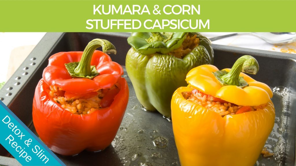 Kumara and Corn Stuffed Capsicum