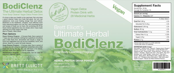 Ultimate Herbal Bodiclenz Label