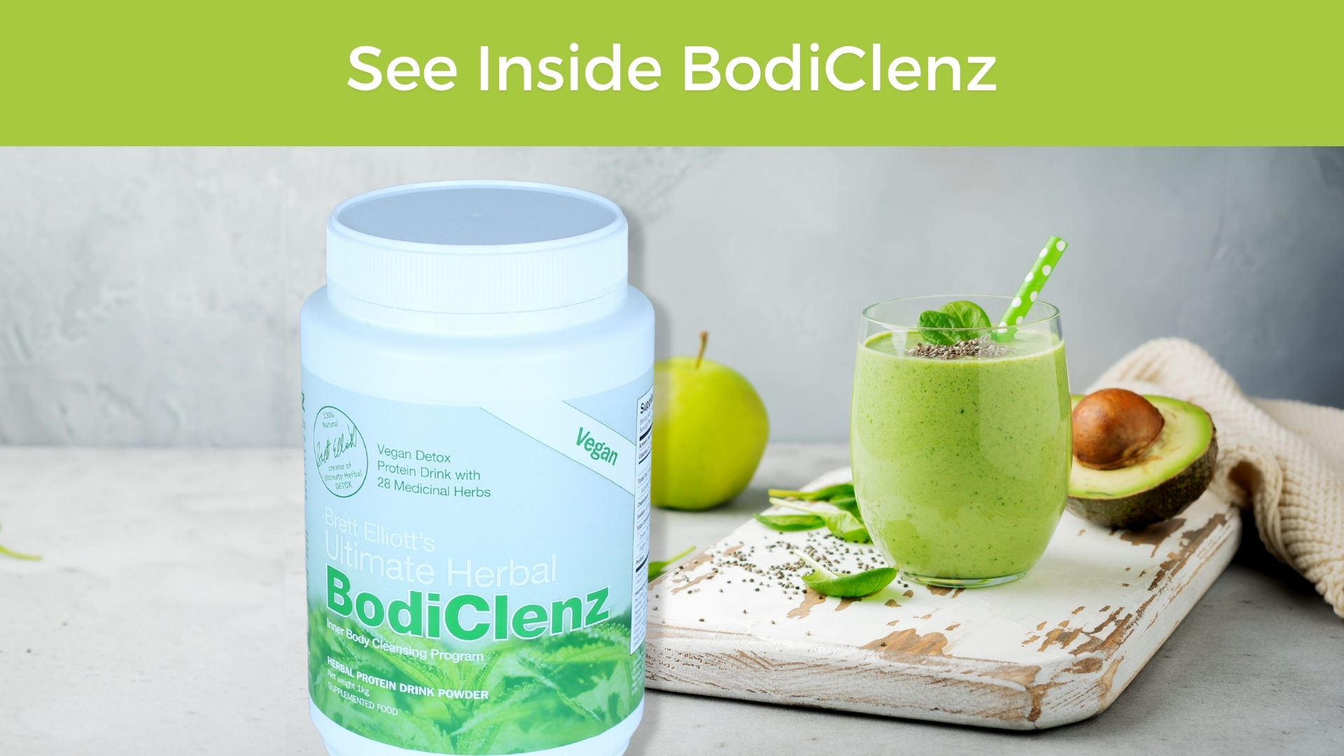 Bodiclenz Supplement with Green Smoothie