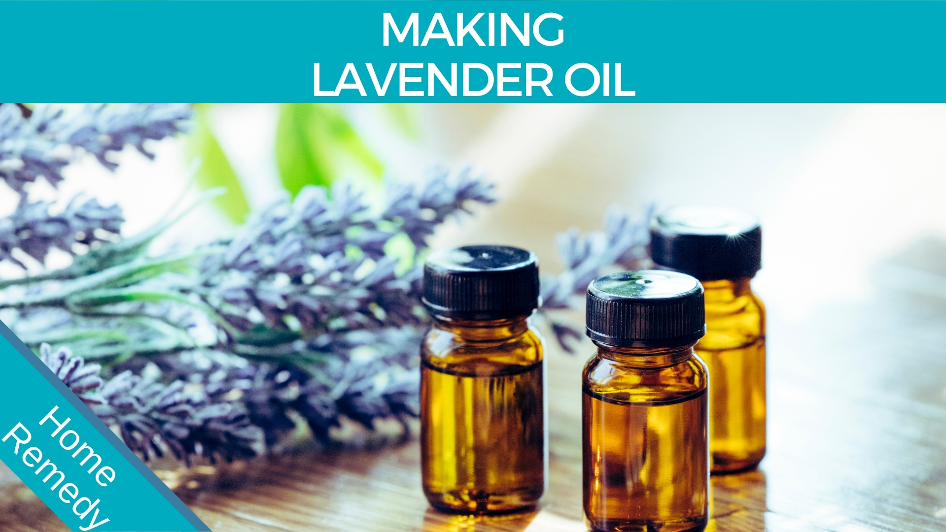 Lavender Oil in Three Small Bottles