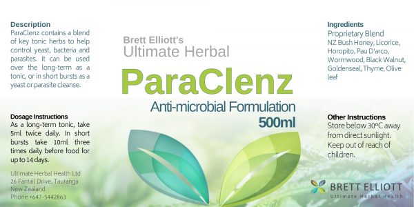ParaClenz 500ml Liquid Label