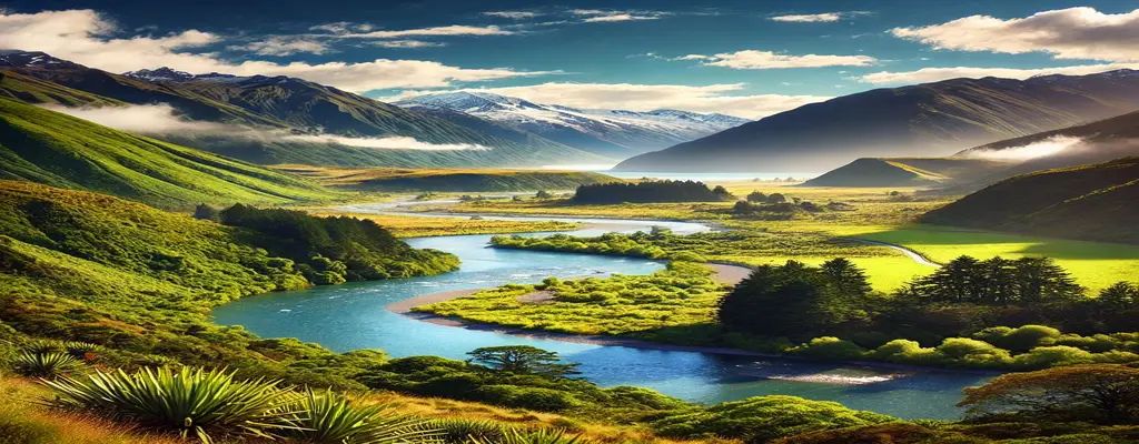 DALL·E 2025-03-26 17.50.42 – A breathtaking landscape of New Zealand featuring lush green hills, pristine rivers, and clear blue skies. The scene captures the purity and natural b (4) DALL·E 2025-03-26 17.50.42 - A breathtaking landscape of New Zealand featuring lush green hills, pristine rivers, and clear blue skies. The scene captures the purity and natural b (4)