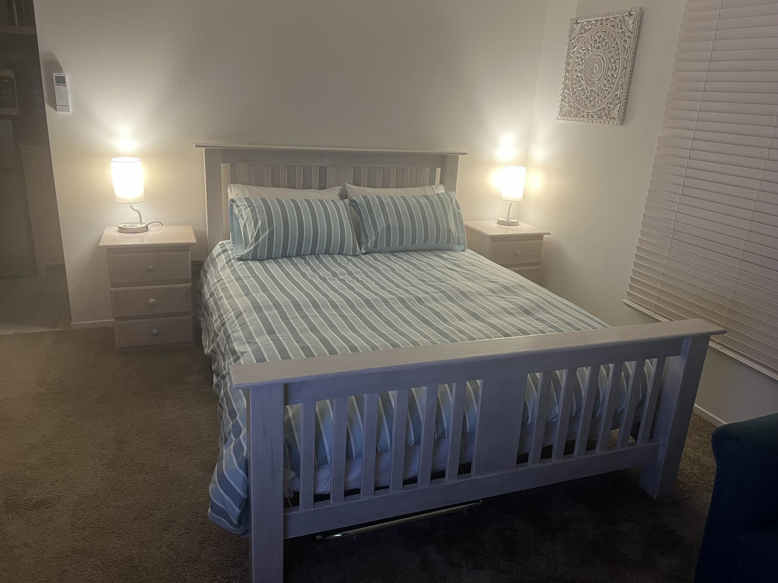 Comfortable queen bedroom at the Ultimate Herbal Health retreat