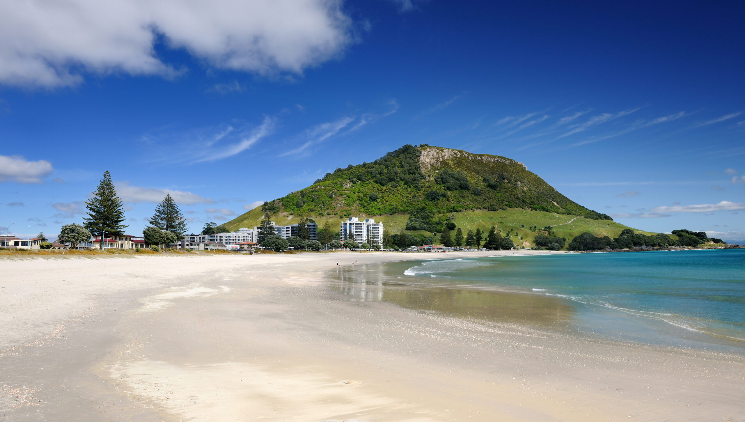 Mount Maunganui beach, Tauranga, New Zealand — near the retreat
